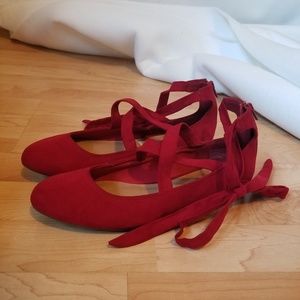 Red ballet flats